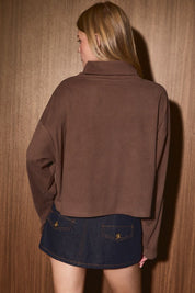 Daylight Mock Neck Pullover in Brown - product photo 3
