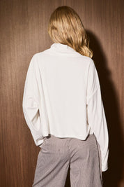Daylight Mock Neck Pullover in White - product photo 9