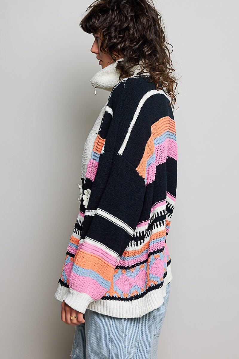 Daytripper Half-Zip Balloon Sleeve Sweater - Westly