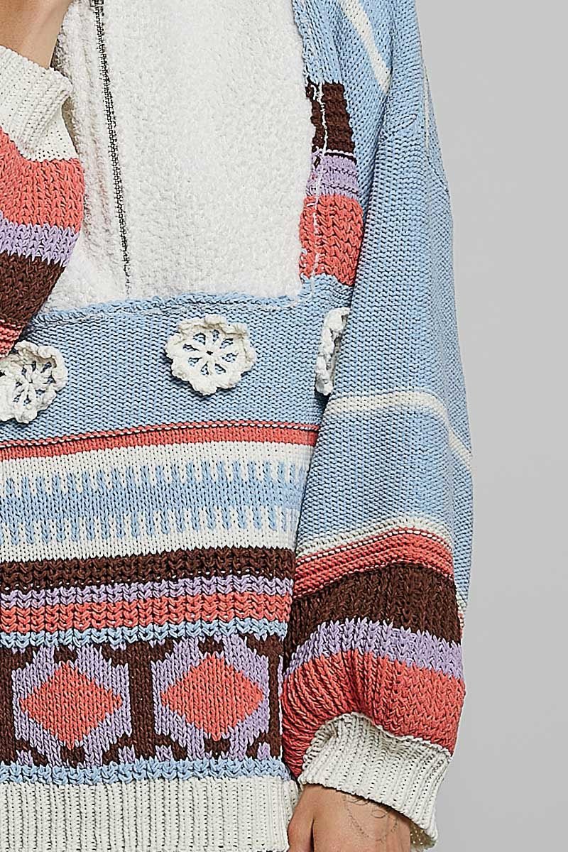 Daytripper Half-Zip Balloon Sleeve Sweater - Westly