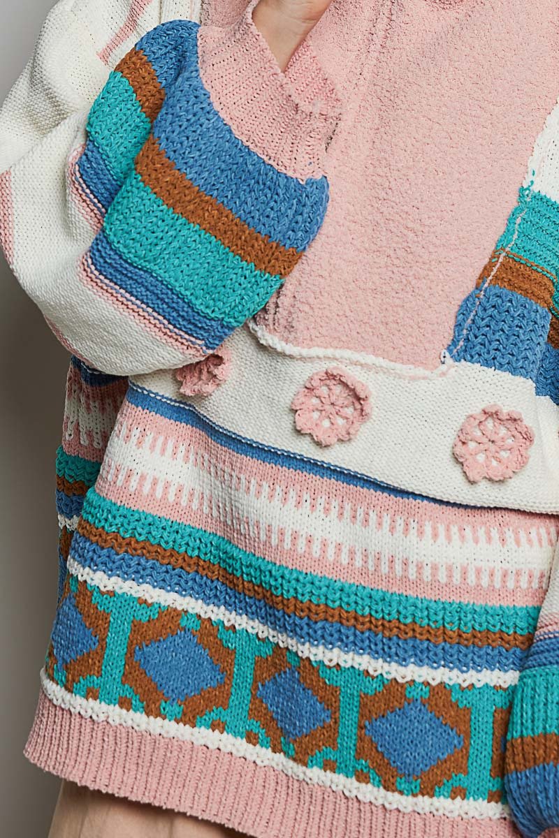 Daytripper Half-Zip Balloon Sleeve Sweater - Westly