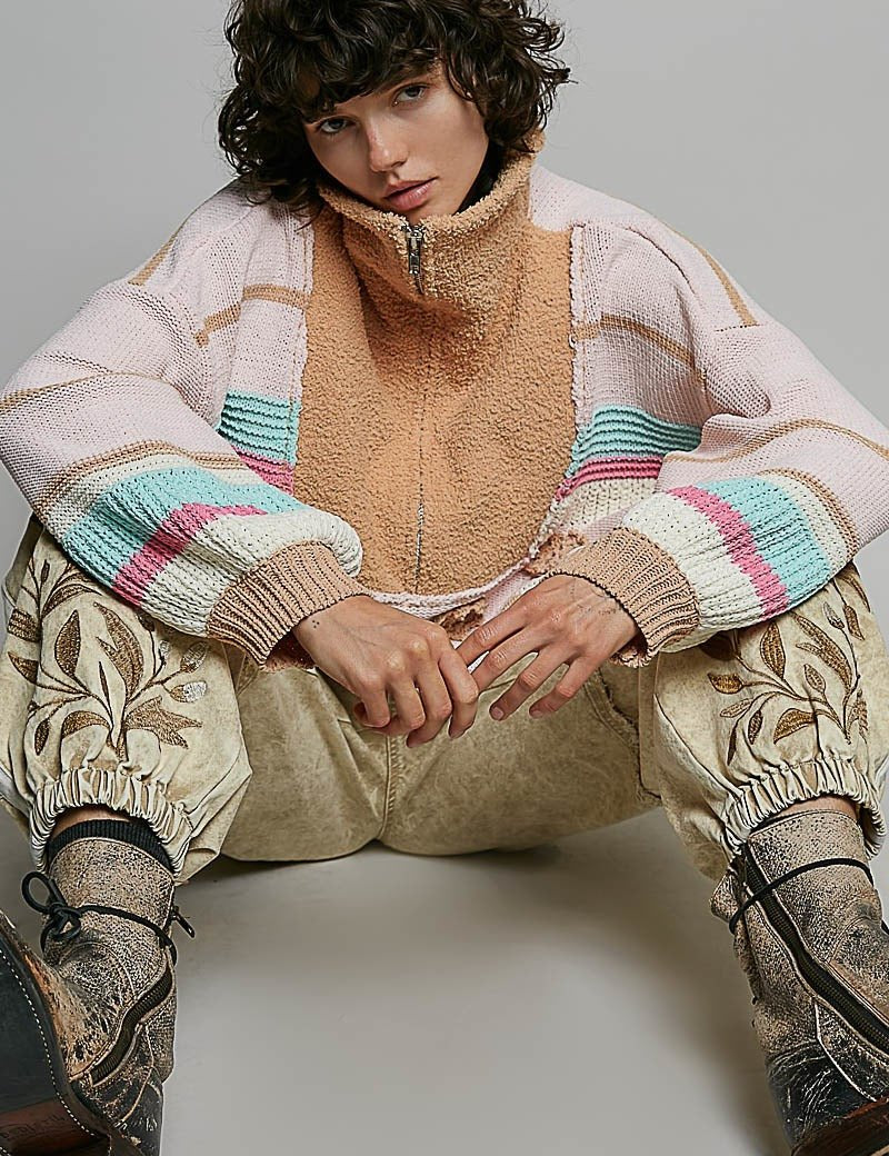 Daytripper Half-Zip Balloon Sleeve Sweater - Westly