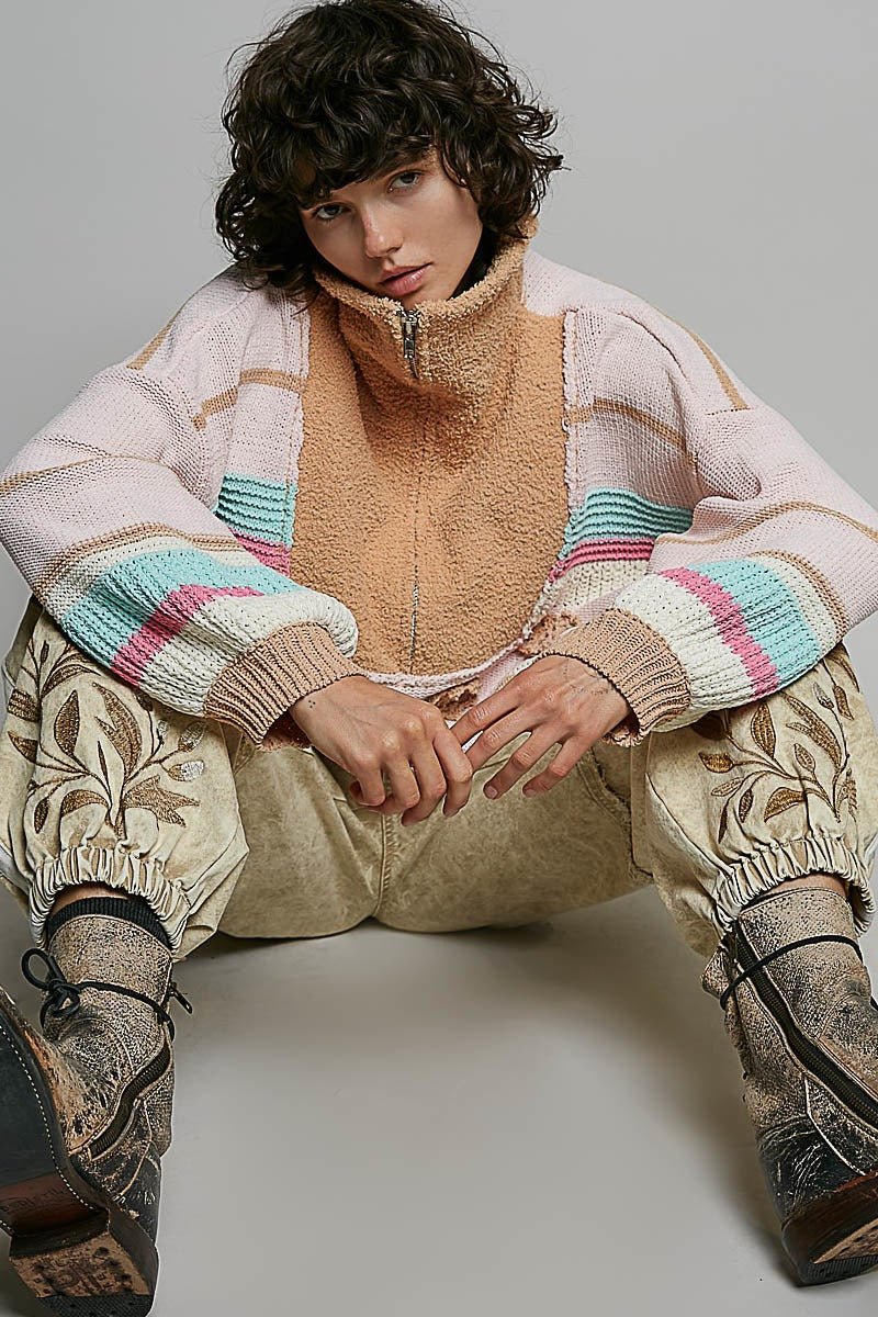 Daytripper Half-Zip Balloon Sleeve Sweater - Westly