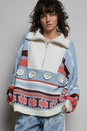 Daytripper Half-Zip Balloon Sleeve Sweater - Westly