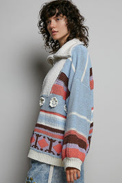 Daytripper Half-Zip Balloon Sleeve Sweater - Westly