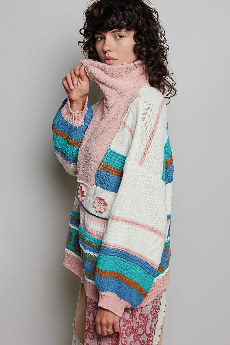 Daytripper Half-Zip Balloon Sleeve Sweater - Westly