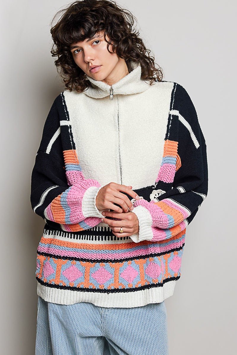 Daytripper Half-Zip Balloon Sleeve Sweater - Westly