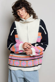Daytripper Half-Zip Balloon Sleeve Sweater - Westly