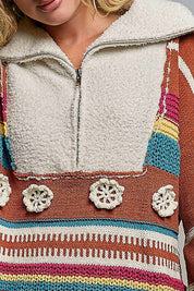 Daytripper Half-Zip Balloon Sleeve Sweater - Westly