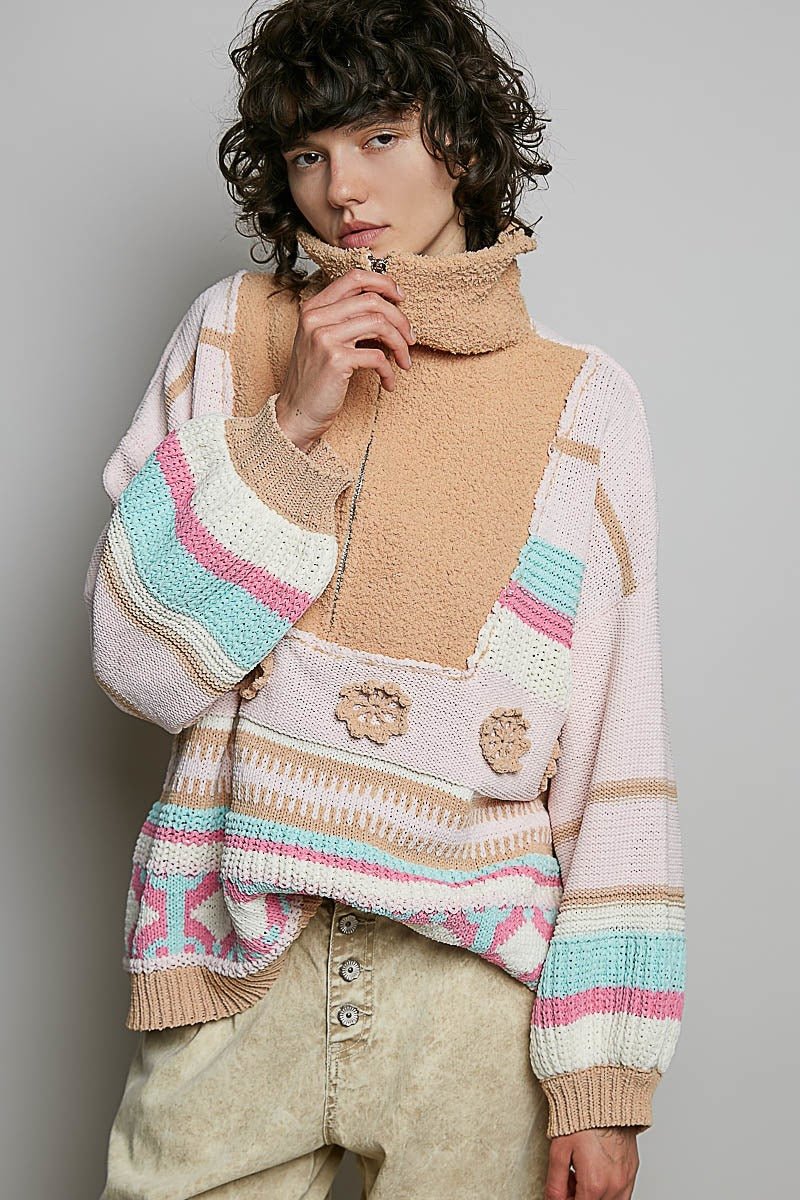 Daytripper Half-Zip Balloon Sleeve Sweater - Westly