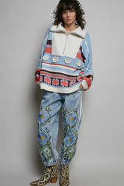 Daytripper Half-Zip Balloon Sleeve Sweater - Westly