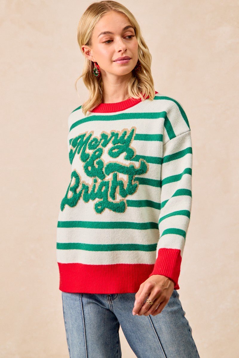 December Club Striped Sweater - Westly