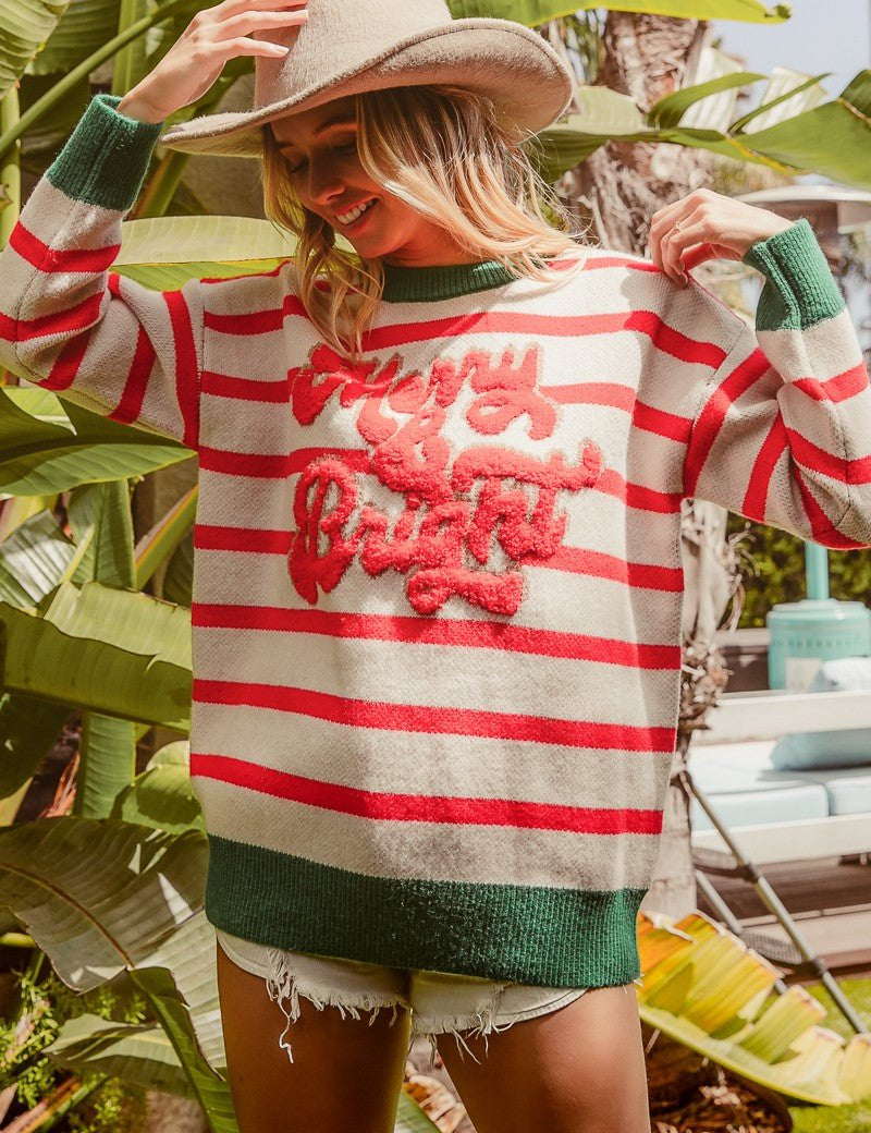 December Club Striped Sweater - Westly