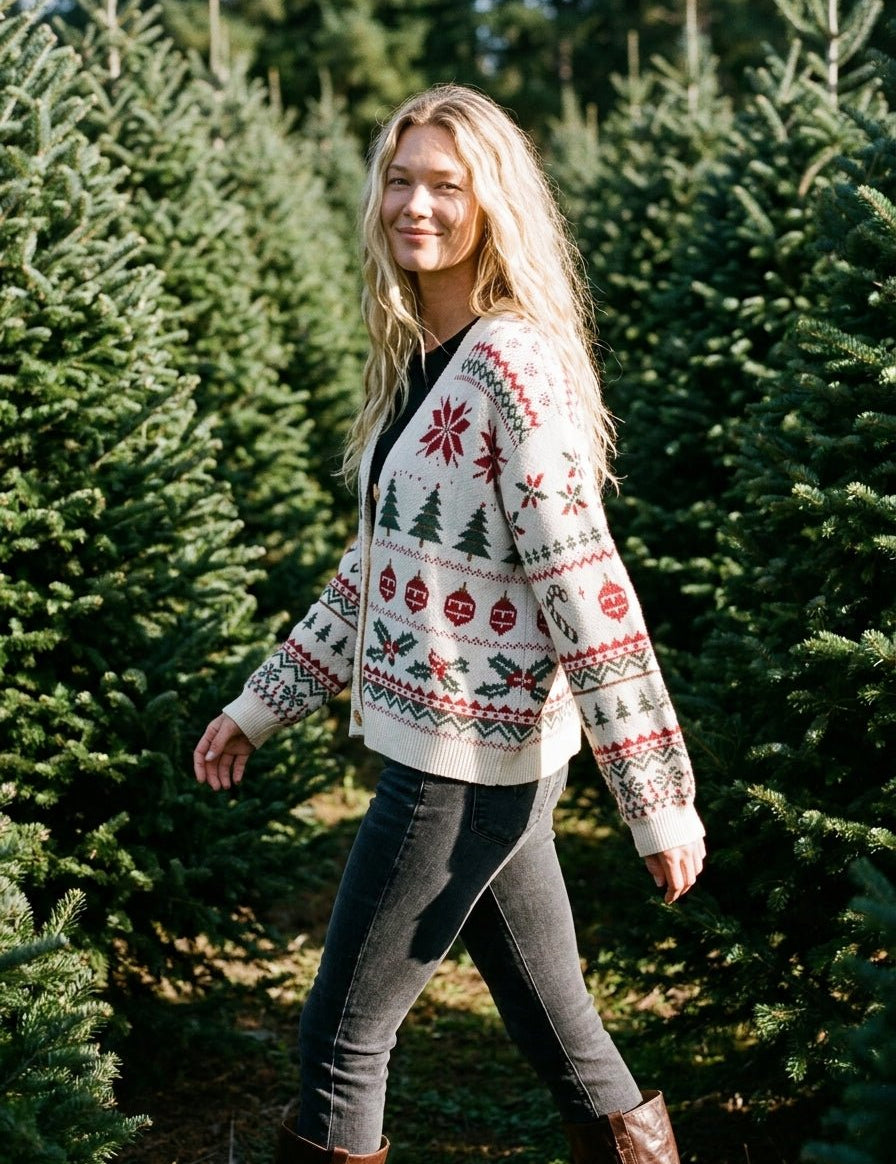 December Traditions Fair Isle Cardigan - Westly