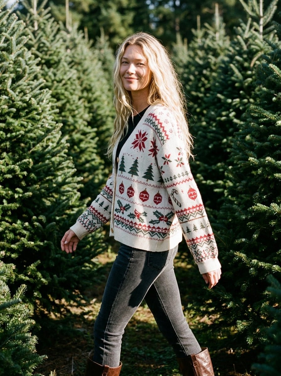 December Traditions Fair Isle Cardigan - Westly