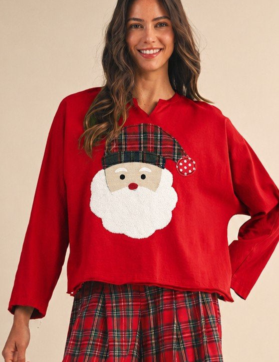 December's Calling Santa Patch Pullover - Westly