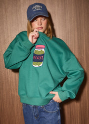Deli Counter Pickle Patch Sweatshirt - Westly