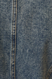 Delphine Bow Front Denim Mini Dress - Denim