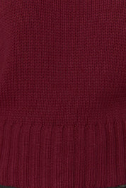 Delphine Open Back Tie Knit Sweater in Maroon — product photo 06