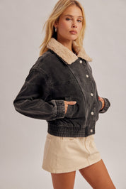 Denali Faux Fur Collar Denim Jacket - Westly