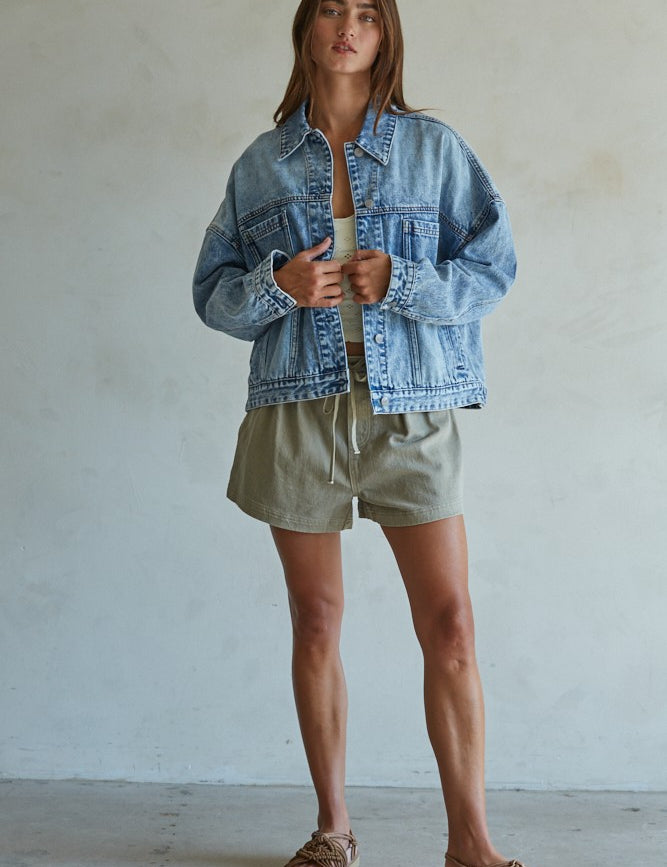 Denim Days Relaxed Jean Jacket in Washed Denim - product photo 2