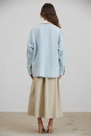 Denim Provision Contrast Collar Barn Jacket - Westly