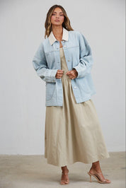 Denim Provision Contrast Collar Barn Jacket - Westly