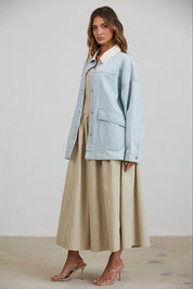 Denim Provision Contrast Collar Barn Jacket - Westly