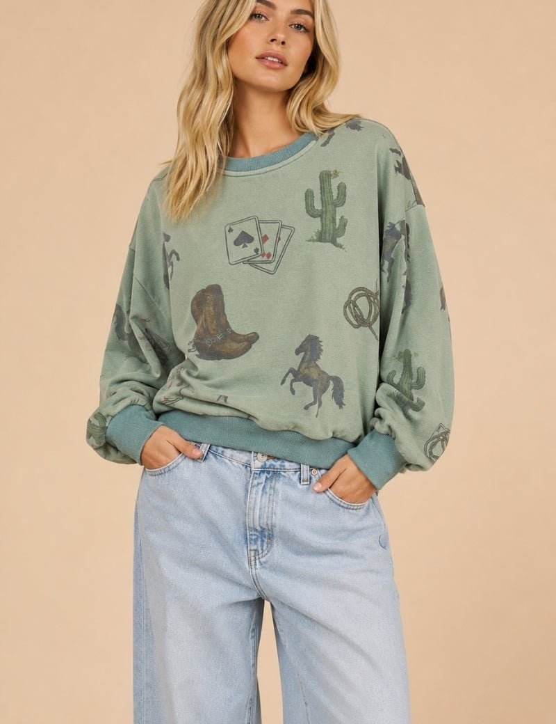 Desert Ace Graphic Sweatshirt - Westly