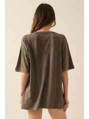 Desert Lilies Vintage - Print Oversized Graphic Tee - Westly