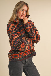Desert Lodge Faux Sherpa Half-Zip Pullover - Westly