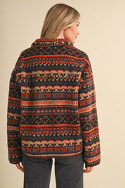 Desert Lodge Faux Sherpa Half-Zip Pullover - Westly