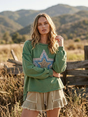Desert Star Washed Terry Pullover - Westly
