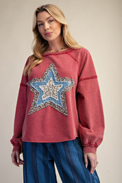 Desert Star Washed Terry Pullover - Westly