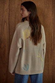 Desert Study Motif Knit Sweater in Natural Multi - product photo 4