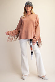 Desert Wind Self Fray Mineral Washed Pullover - Westly