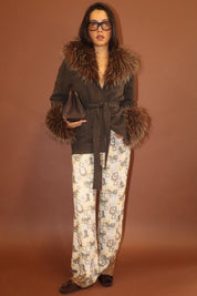 Desperado Western Lace Pants - Saddle Brown
