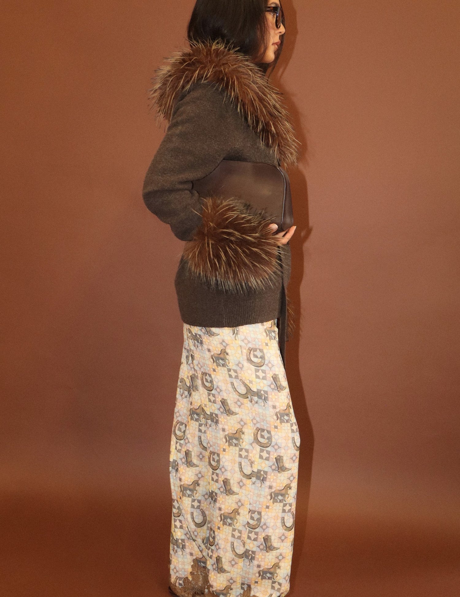 Desperado Western Lace Pants - Saddle Brown