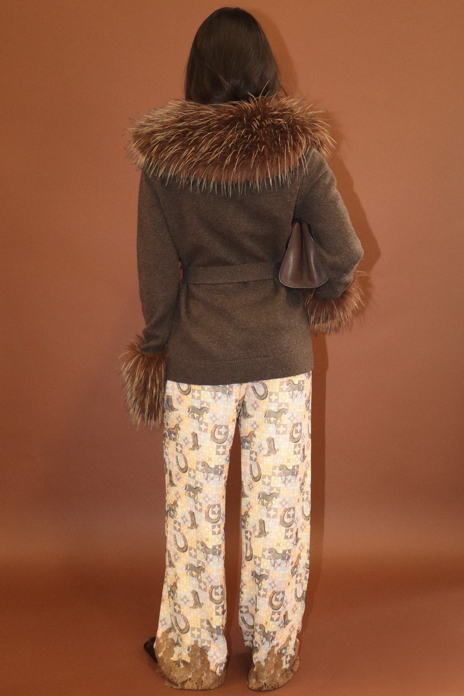 Desperado Western Lace Pants - Saddle Brown