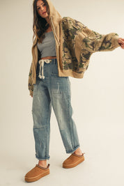 Dillon Camo Sherpa Zip-Up Hoodie - Westly