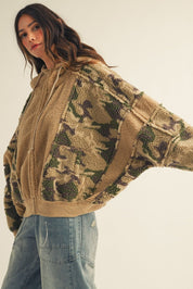 Dillon Camo Sherpa Zip-Up Hoodie - Westly