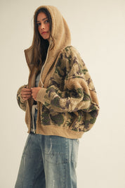 Dillon Camo Sherpa Zip-Up Hoodie - Westly