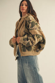 Dillon Camo Sherpa Zip-Up Hoodie - Westly