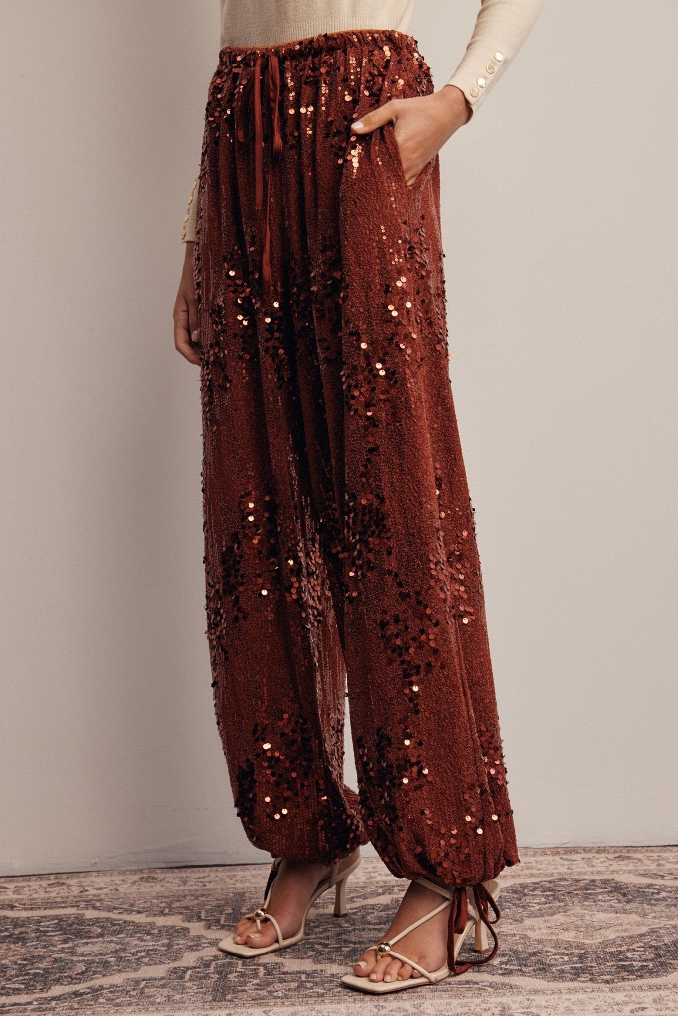 Disco Hour Sequin Bloomer Pants - Westly
