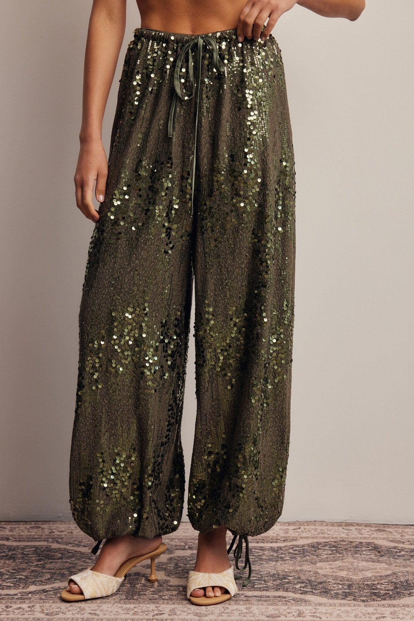 Disco Hour Sequin Bloomer Pants - Westly