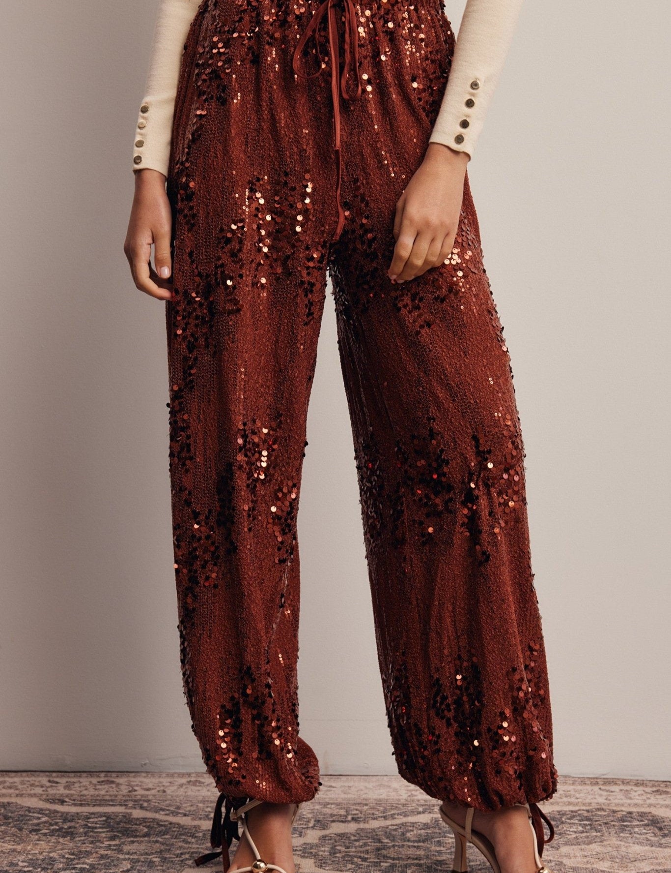 Disco Hour Sequin Bloomer Pants - Westly