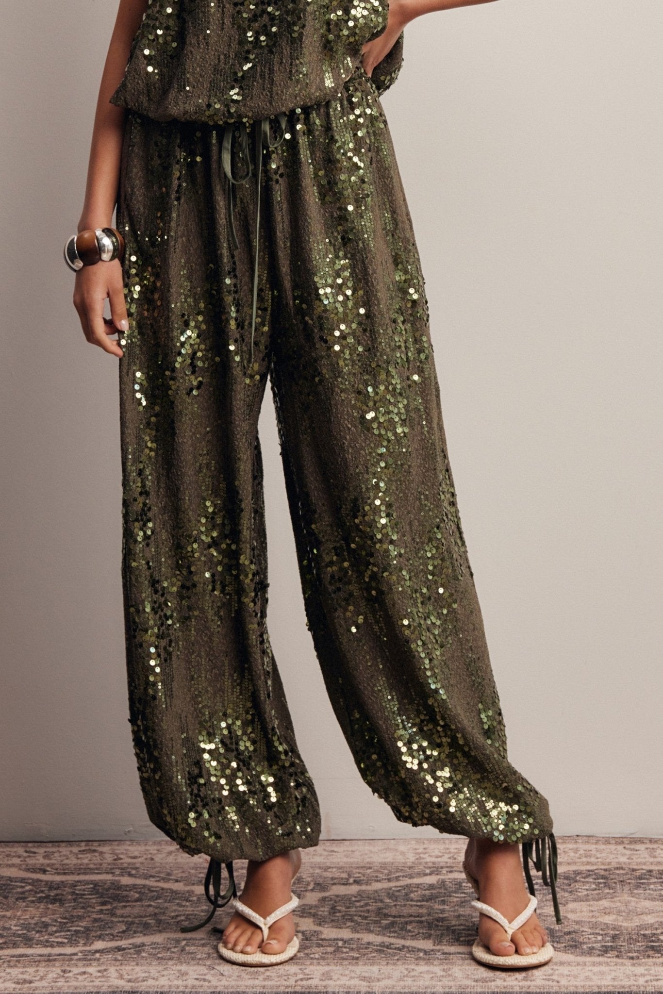 Disco Hour Sequin Bloomer Pants - Westly
