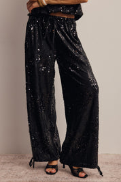 Disco Hour Sequin Bloomer Pants in Black, photo 2