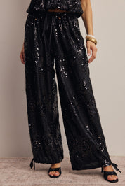 Disco Hour Sequin Bloomer Pants in Black, photo 3