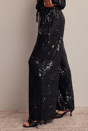 Disco Hour Sequin Bloomer Pants in Black, photo 5